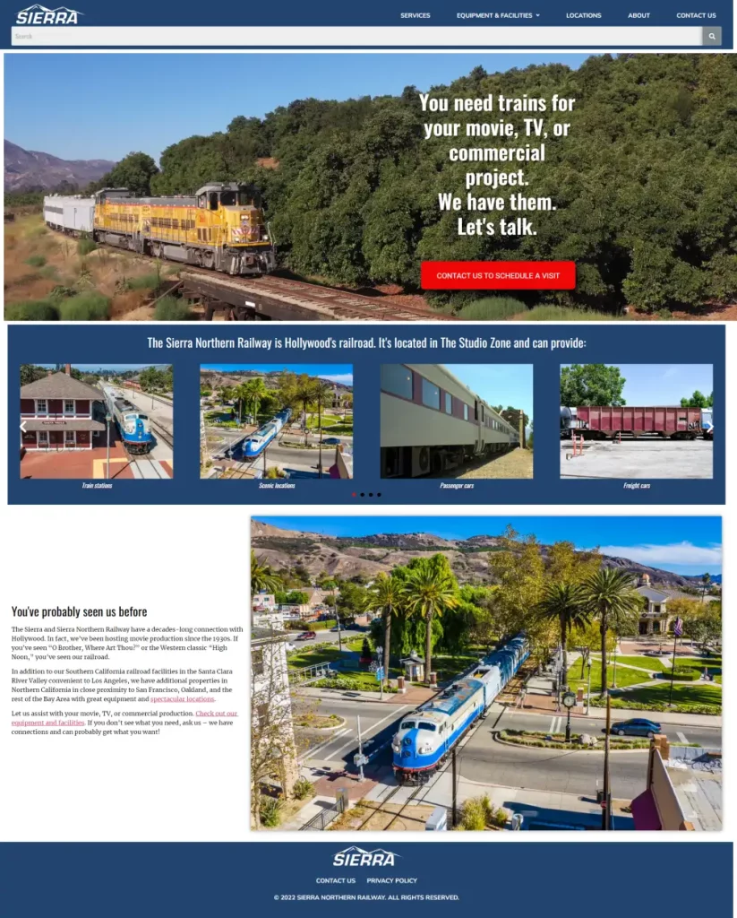 movierailroad.com home page