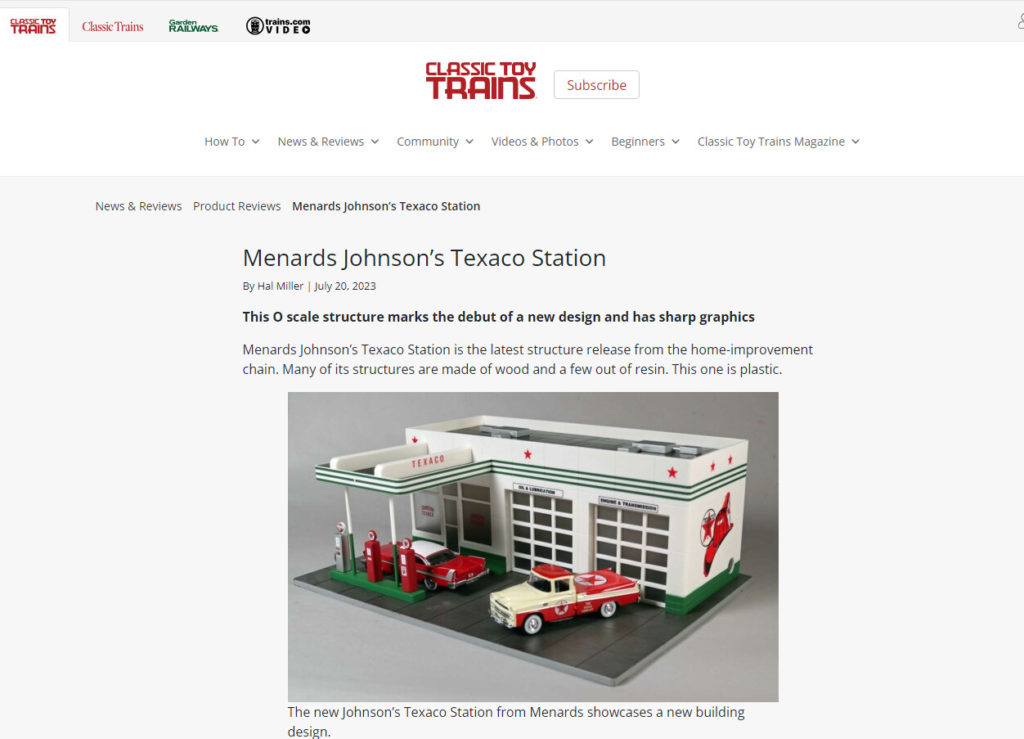 Product review of model gas station