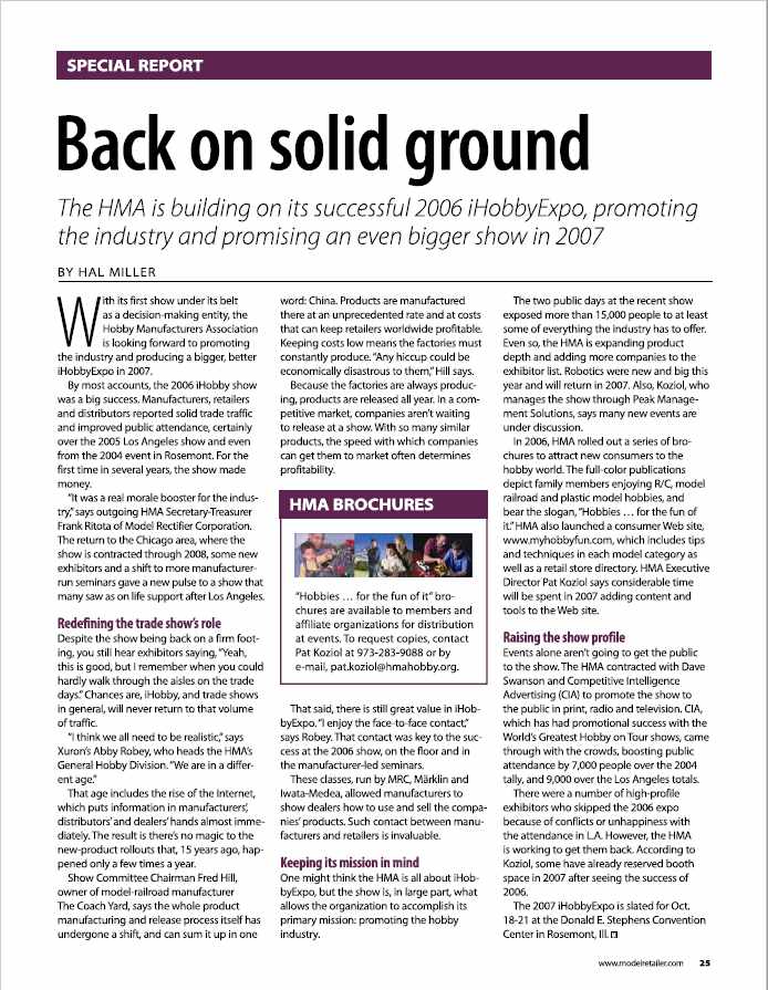 Story from Model Retailer magazine