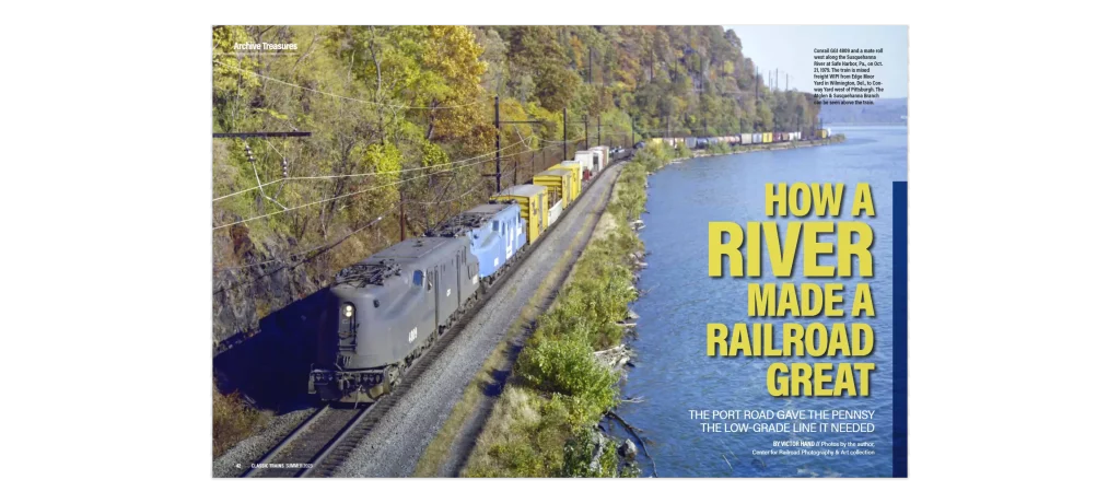 River Road story for Classic Trains opening spread